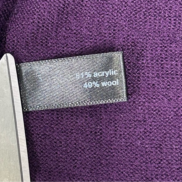 The Limited Lightweight Wool Blend Purple Sweater - Picture 5 of 10